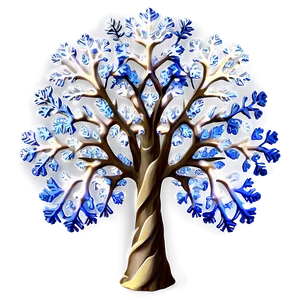 "delicate Snowflake Tree PNG" 82