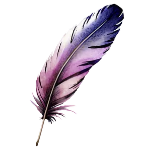 Delicate Watercolor Feather Png 05042024 PNG image