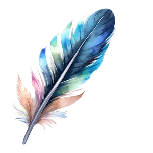 Delicate Watercolor Feather Png Wcx50 PNG image