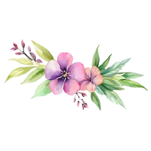 Delicate Watercolor Florals Png 23 PNG image