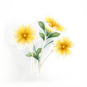 Delicate Yellow Flowers PNG Fbx36 PNG