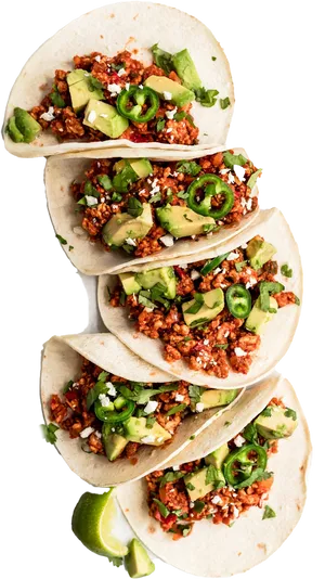 Delicious Beef Tacos With Avocadoand Lime