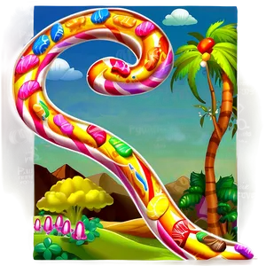 Delicious Candyland Journey PNG Gem