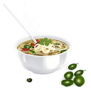 Delicious Pho Bowl PNG 06202024