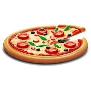 Delicious Pizza Cartoon Art Png 06272024 PNG image