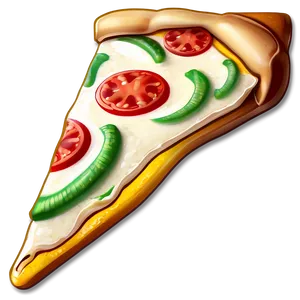 Delicious Pizza Slice Sticker Png 17 PNG image