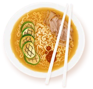 Delicious Ramen Bowl Illustration