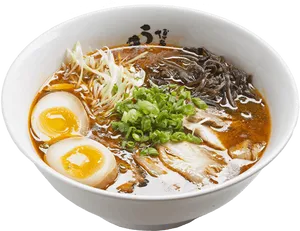 Delicious Ramen Bowl PNG image