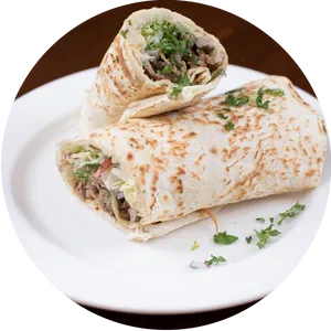 Delicious Shawarma Wrap PNG image