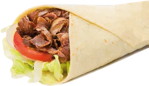 Delicious Shawarma Wrap PNG image