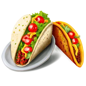 Delicious Taco Clipart Png 06262024 PNG image