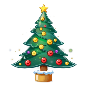 Delightful Cartoon Christmas Tree PNG Xrq48 PNG