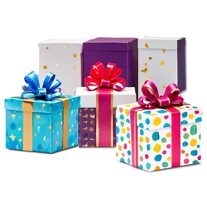 Delightful Celebration Gift Boxes PNG Lbg86
