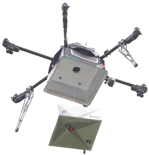 Delivery Drone Dropping Package