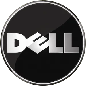 Dell Logo Black Circle Background PNG
