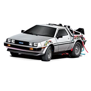 Delorean Crossing The Finish Line Png Xdx90 PNG image