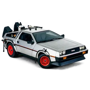Delorean In A Sci-fi Environment PNG 06122024