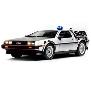 Delorean Surrounded By Fans Png 06122024 PNG image