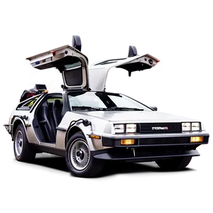 Delorean Surrounded By Fans Png 78 PNG image