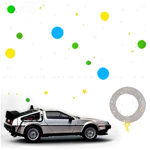 Delorean Under The Stars Background Png Bih88 PNG image