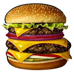 Deluxe Cheeseburger Special Png Rvp48 PNG image