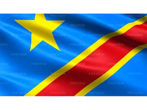 Democratic Republicof Congo Flag PNG image