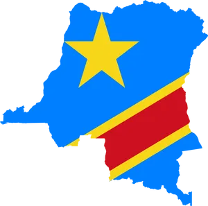 Democratic Republicof Congo Mapand Flag PNG image