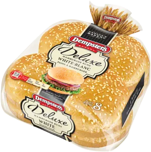 Dempsters Deluxe Hamburger Buns Packaging PNG image