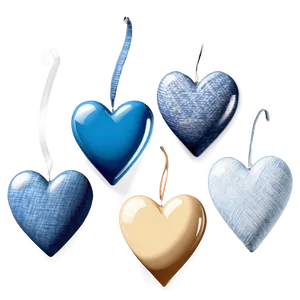 Denim Blue Heart PNG 06272024 PNG