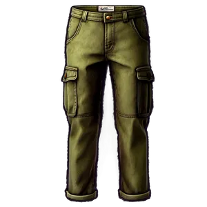 Denim Cargo Pants PNG Rpy