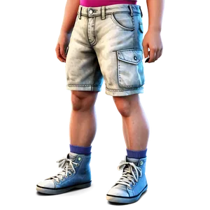 Denim Cargo Shorts Png 34 PNG image