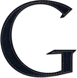 Denim Letter G Design PNG image