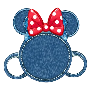 Denim Minnie Mouse Ears PNG Yil25 PNG