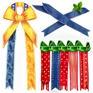 Denim Ribbon Fashion PNG 06242024 PNG