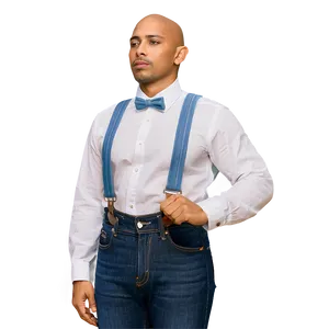 Denim Suspenders PNG Cwo