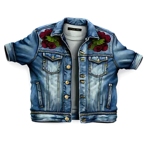 Denim Trucker Jacket Png Ybt PNG image