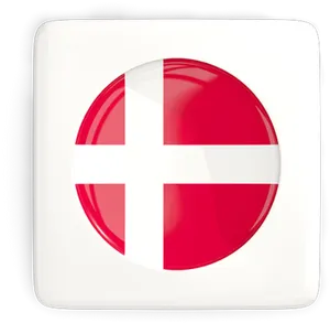 Denmark Flag Button PNG image