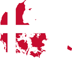 Denmark Flag Map Overlay PNG image