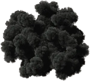 Dense Black Smoke Clouds PNG image