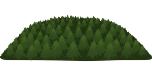 Dense Forest Silhouette PNG image