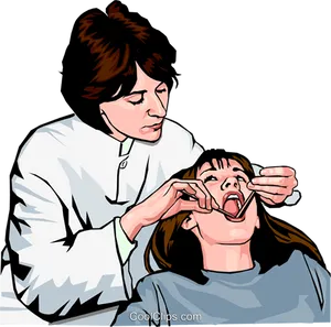 Dental Examination Illustration PNG image