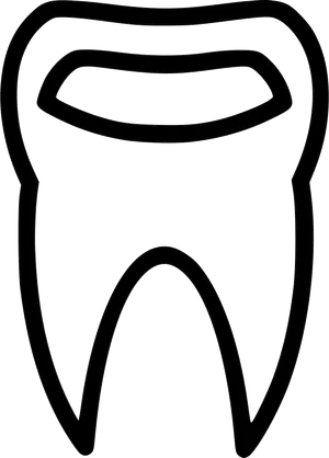 Dental Icon Simple Tooth Outline PNG image