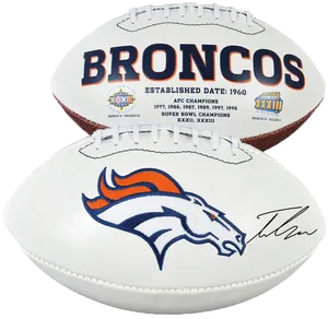 Denver Broncos Commemorative Football PNG image