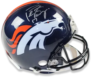 Denver Football Helmet Signed PNG image