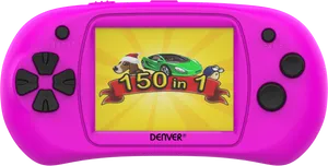 Denver150in1 Handheld Game Console Pink PNG image
