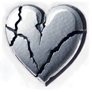Depressed Broken Heart Emoji PNG Lbl