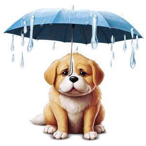 Depressed Dog In Rain Png 06292024 PNG image