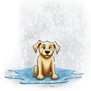 Depressed Dog In Rain Png 06292024 PNG image