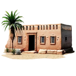 Desert Adobe Building PNG Vrr