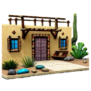 Desert Adobe Building PNG Ykl